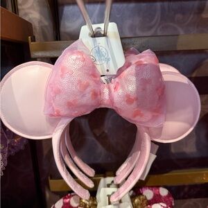 Disney Pink Minnie Mouse Headband with Bow